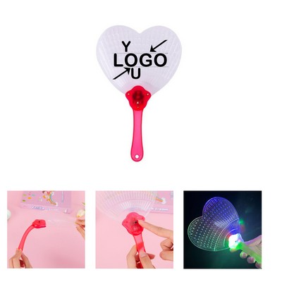 Illuminated Heart LED Hand Fan