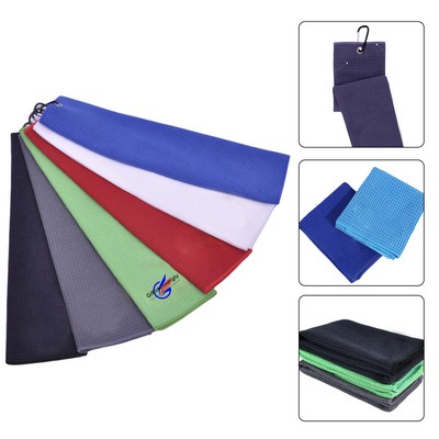 Waffle Pattern Golf Towel