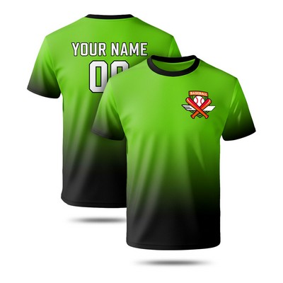 Men's Fanwear Crew Neck Sublimated Baseball Jersey 200G