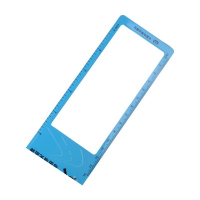 Custom PVC 3+6 Dual Focus Bookmark Card Magnifier/Bookmark