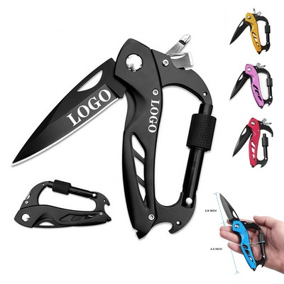 Multitool Carabiner with Pocket Knife