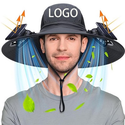 Sun Hat With Two Solar Powered Fans