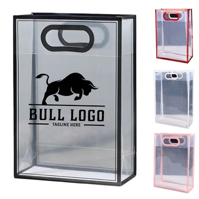 Clear Glossy Plastic Tote Bag