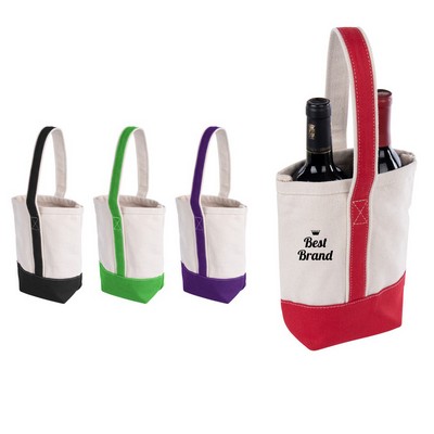 Fashionable Canvas Wine Holders For Two Bottles