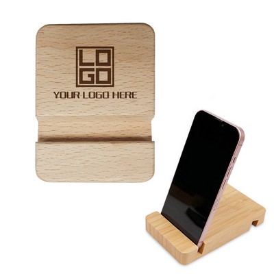 Wood Block Desktop Phone Stand