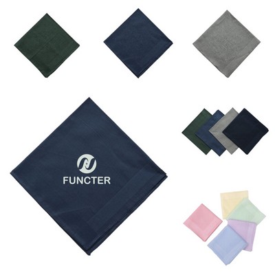 15.7" Cotton Plain Satin Handkerchief Square Hanky