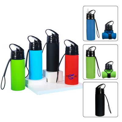 15 oz Silicone Foldable Water Bottle