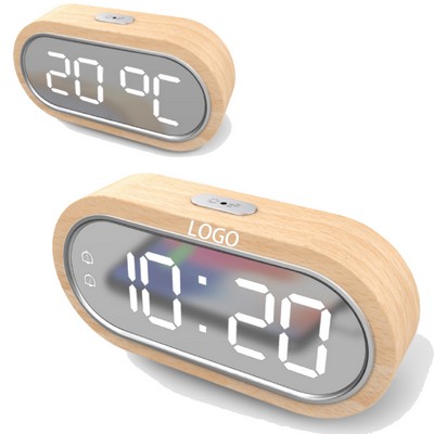 LED Mirror Alarm Clock With Snooze Function