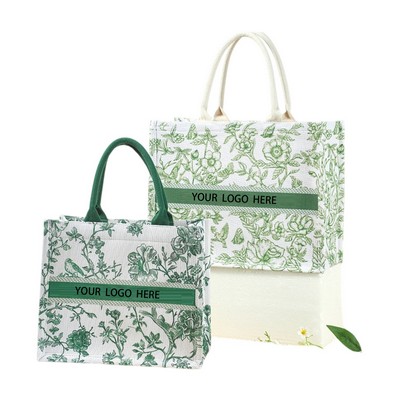 Customized flower canvas bag