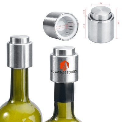 Stainless Steel Vacuum Wine Stopper With Press Seal Closure