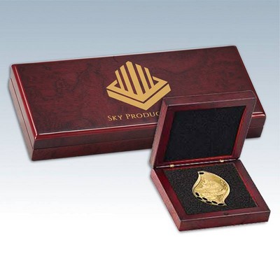 Rosewood Finish Medal & Coin Box
