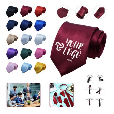 Solid Satin Pure Color Ties