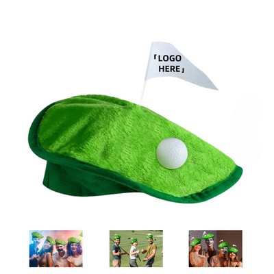 Plush Golf Beret w/ Flag