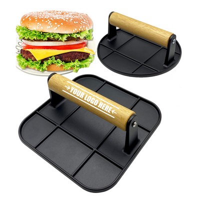 Wood-Handled Meat Press