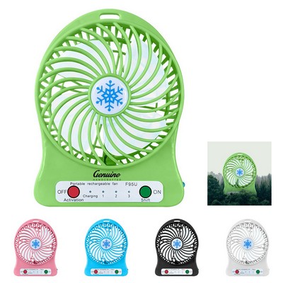 USB Mini Fan with LED Light