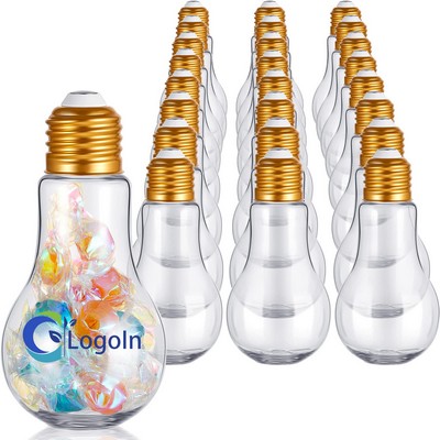 Light Bulb Bottle Clear 100 ml Plastic Candy Jar Vase Christmas Ornaments