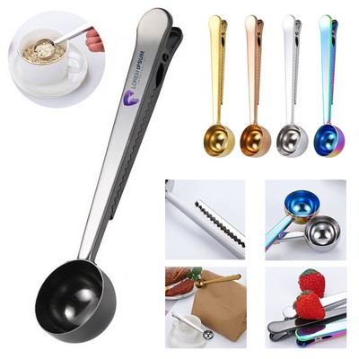 Stainless Steel Bag Clip With Spoon
