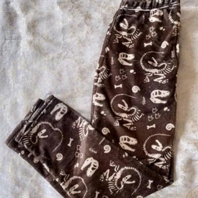 Fluffy Dino Bones Pajama Pants