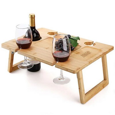 Wooden Folding Wine Picnic Table