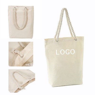 Canvas Rope-Handle Tote