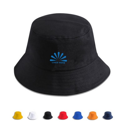 Reversible Solid Color Cotton Bucket Hat