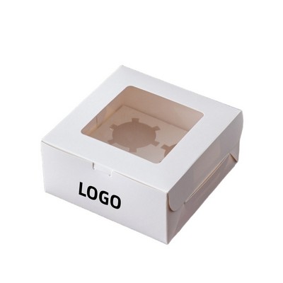 Eco Kraft Muffin Cup with Clear Window Packaging Box