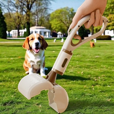 Portable Eco-Friendly Dog Poop Scooper with Long Handle and Bag