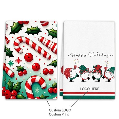 Vintage Santa Print Kitchen Towel