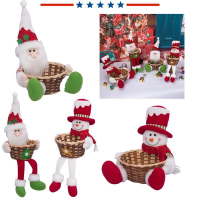 Christmas Candy Storage Basket Long-Leg