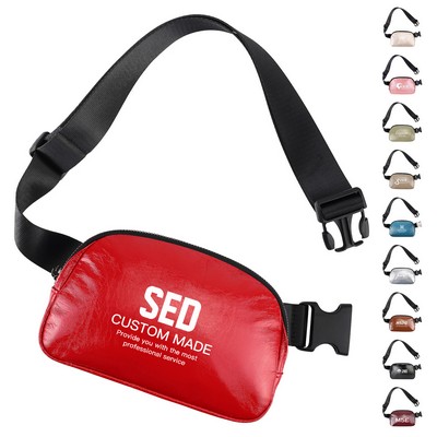 Waterproof Outdoor Leisure Leather Waist Bag Crossbody Bag