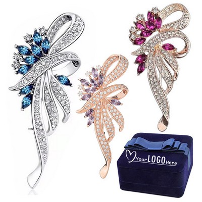 Luxury Zircon Diamond Brooch Pin for Women
