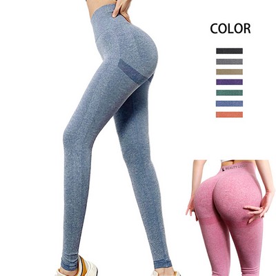 High Waist Booty Lifting Yoga Ankle Pants Slimming Knit Workout Capris Eu S to XL