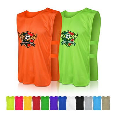 Unisex 160 GSM Birdseye Mesh Custom Training Pinnies