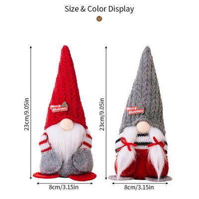 Christmas Decoration Pocket Hat Faceless Doll Red Rudolph Gnome Figurine