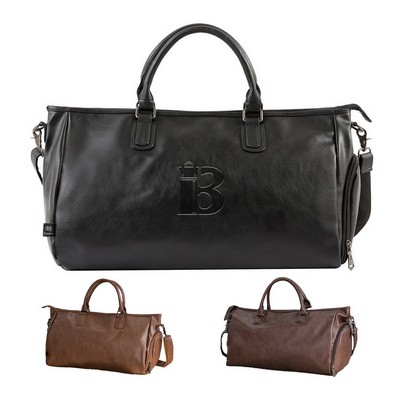 PU Leather Travel Duffle Weekender Bag