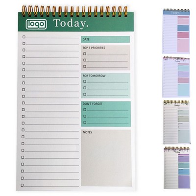 52 Sheets B5 Spiral Weekly Planner Notebook