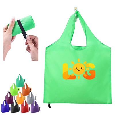 Reusable Folding Polyester Shopping Tote Bag