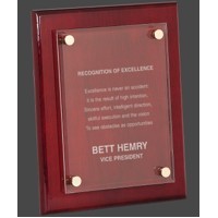 Rose Color Rubber Wood Acrylic Plaque- Small