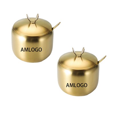 Polished Stainless Steel Sugar Bowl