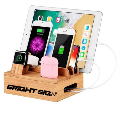 Bamboo Multi-Device Charging Hub