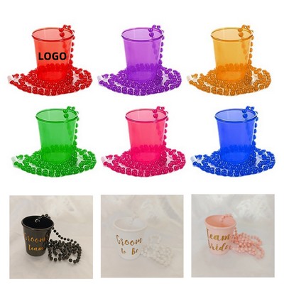 Shot Glasses with Beaded Necklace