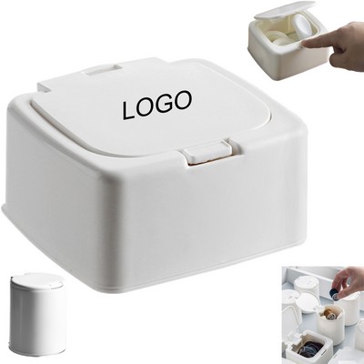 Pop-Up Lid Mini Desktop Storage Box Organizer