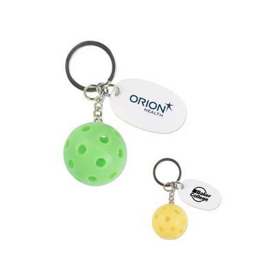 Pickleball w/Tag Keychain