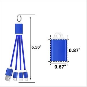 Keychain 3-In-1 Charging Data Cable(Ocean)