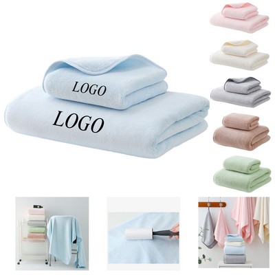 Coral Fleece Towel and Bath Towel Set Extra Large Thick Quick-Dry Absorbent