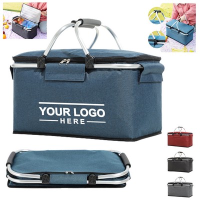 Foldable Insulated Picnic Cooler Basket