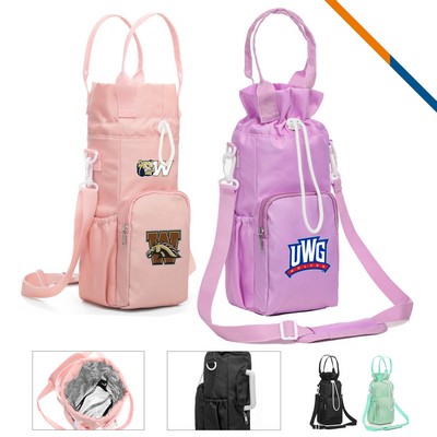 ClipHeat Insulated Water Bottle Drawstring Pouch