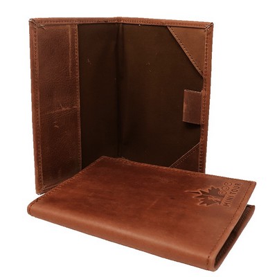GENUINE LEATHER SCORECARD HOLDER - Debossed Logo