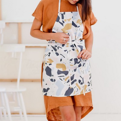 Full-Color 6 oz Polyester Twill Apron with Adjustable Neck and Pocket