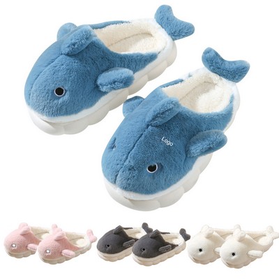 Whale Design Cozy Slippers